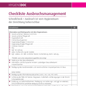 Checkliste Ausbruchsmanagement