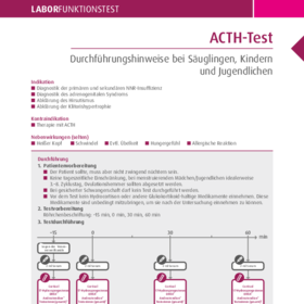 ACTH-Test. Durchführungshinweise bei Säuglingen, Kindern und Jugendlichen